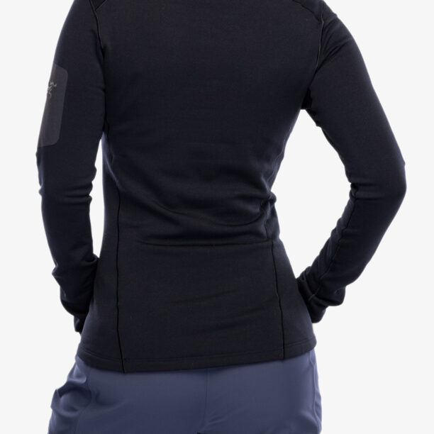 Bluza de corp femei Arcteryx Kyanite Baselayer Zip Neck - black preţ