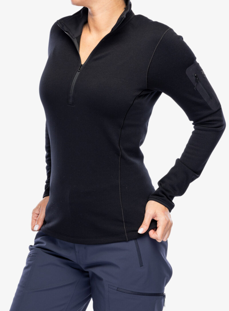 Cumpăra Bluza de corp femei Arcteryx Kyanite Baselayer Zip Neck - black