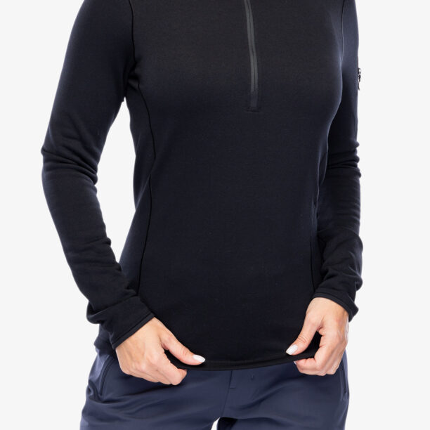 Bluza de corp femei Arcteryx Kyanite Baselayer Zip Neck - black