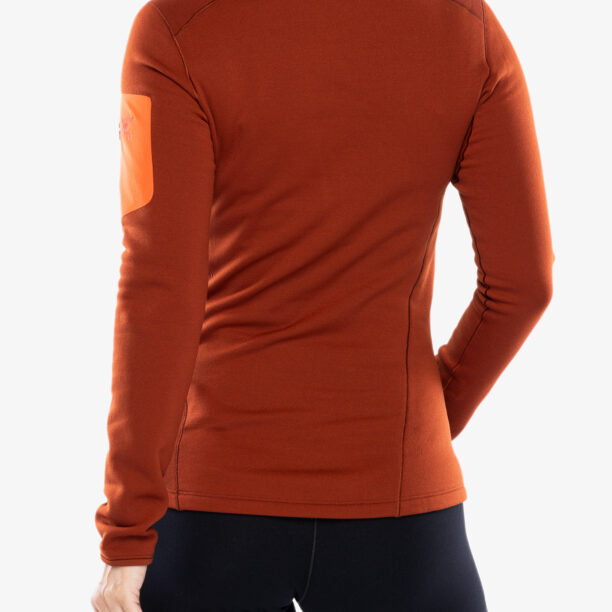 Preţ Bluza de corp femei Arcteryx Kyanite Baselayer Zip Neck - sequoia/solaris