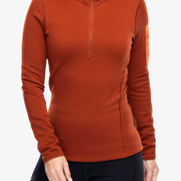 Bluza de corp femei Arcteryx Kyanite Baselayer Zip Neck - sequoia/solaris