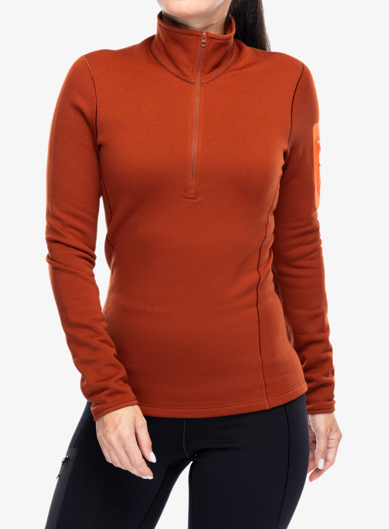 Bluza de corp femei Arcteryx Kyanite Baselayer Zip Neck - sequoia/solaris