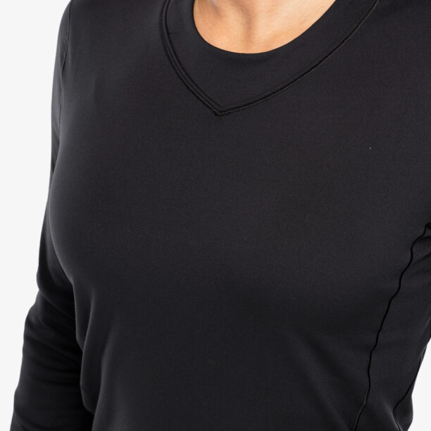 Original Bluza de corp femei Arcteryx Rho Crew Neck LS - black