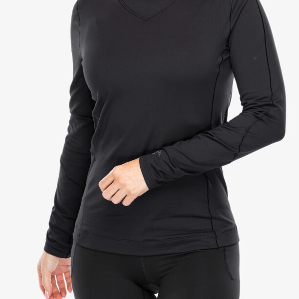 Bluza de corp femei Arcteryx Rho Crew Neck LS - black