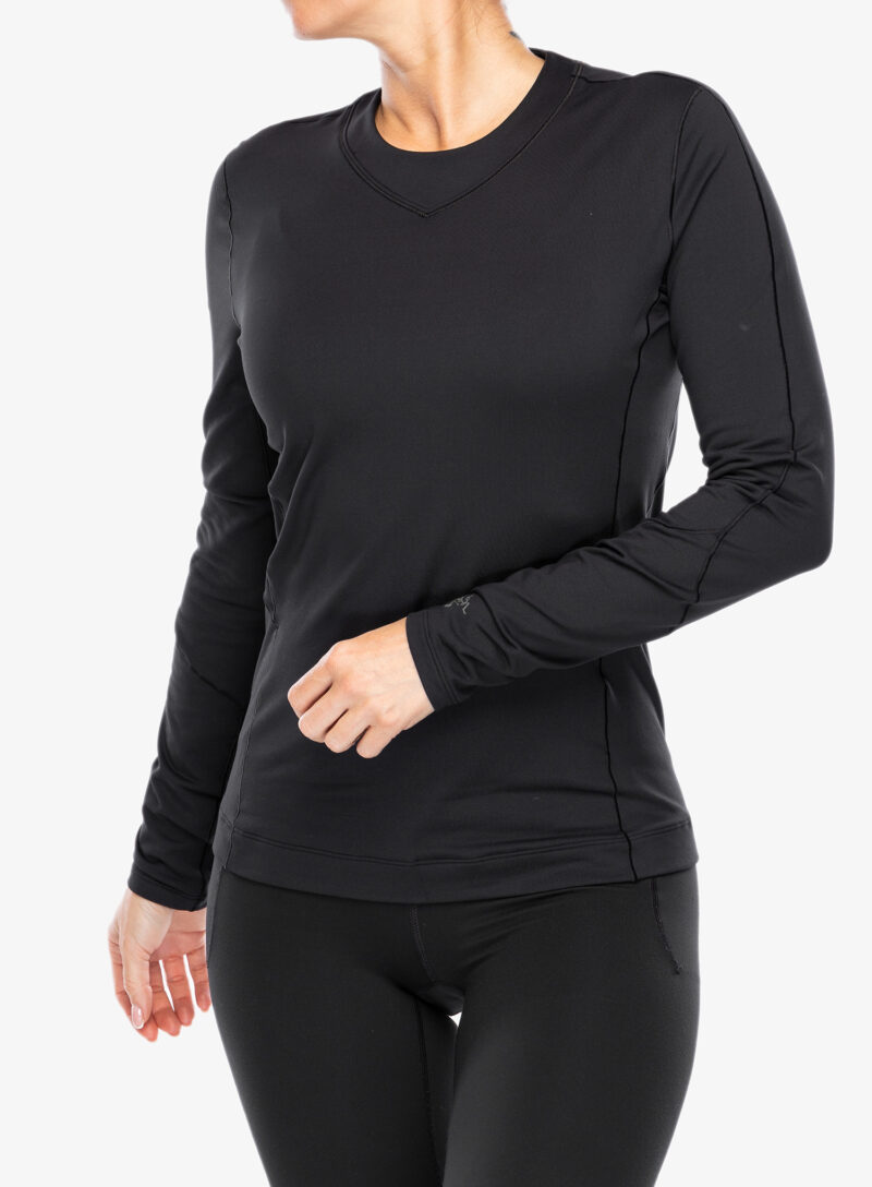 Bluza de corp femei Arcteryx Rho Crew Neck LS - black