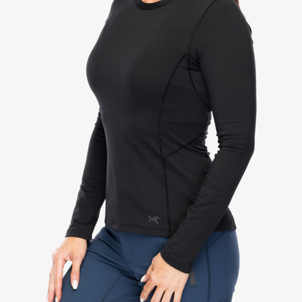 Cumpăra Bluza de corp femei Arcteryx Rho Crew Neck LS - black/black