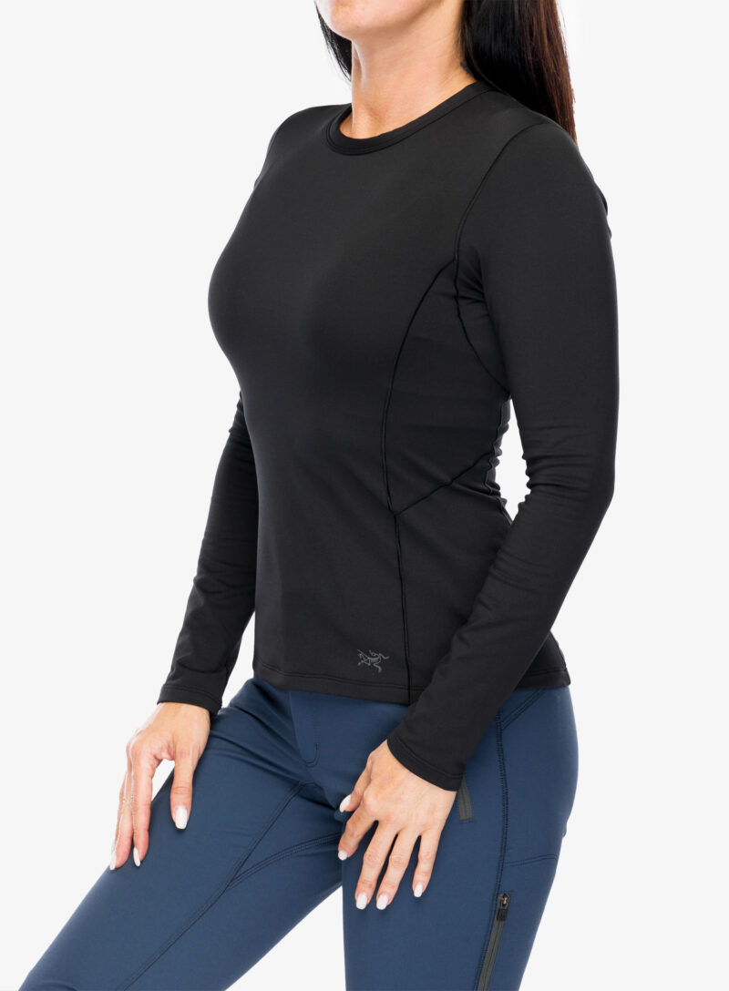 Cumpăra Bluza de corp femei Arcteryx Rho Crew Neck LS - black/black