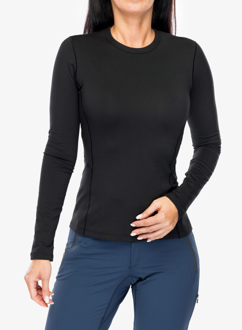 Bluza de corp femei Arcteryx Rho Crew Neck LS - black/black