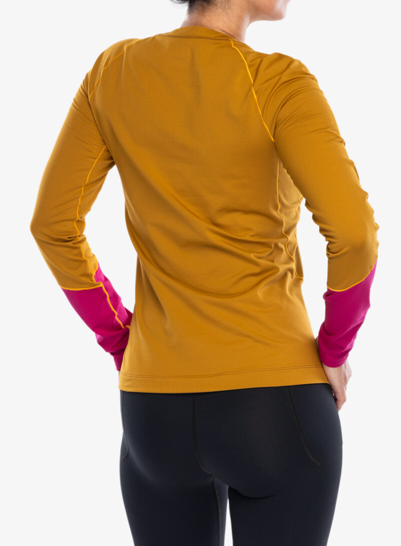 Bluza de corp femei Arcteryx Rho Crew Neck LS - yukon/amaranthus/edziza preţ