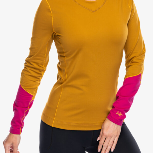 Cumpăra Bluza de corp femei Arcteryx Rho Crew Neck LS - yukon/amaranthus/edziza