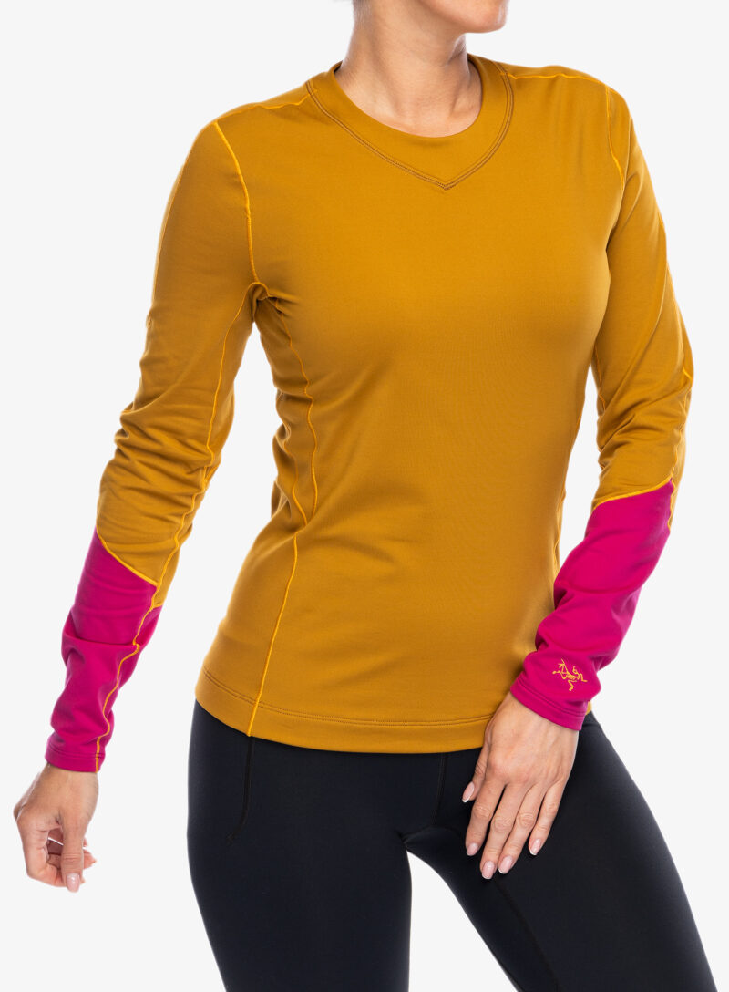 Cumpăra Bluza de corp femei Arcteryx Rho Crew Neck LS - yukon/amaranthus/edziza