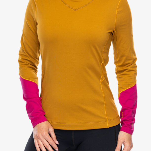 Bluza de corp femei Arcteryx Rho Crew Neck LS - yukon/amaranthus/edziza