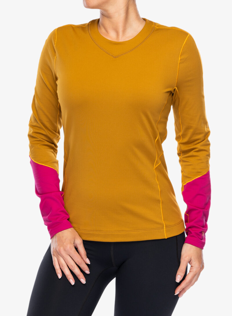 Bluza de corp femei Arcteryx Rho Crew Neck LS - yukon/amaranthus/edziza