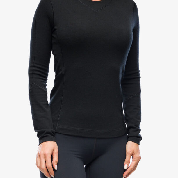 Bluza de corp femei Arcteryx Rho Merino Wool LS Crew - black