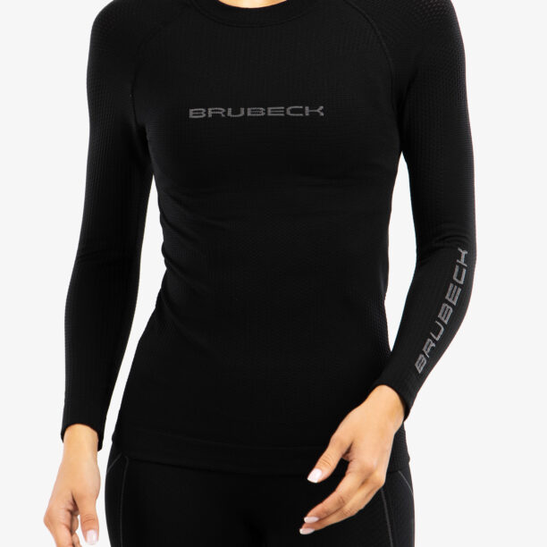 Bluza de corp femei Brubeck 3D Run PRO LS Shirt - black