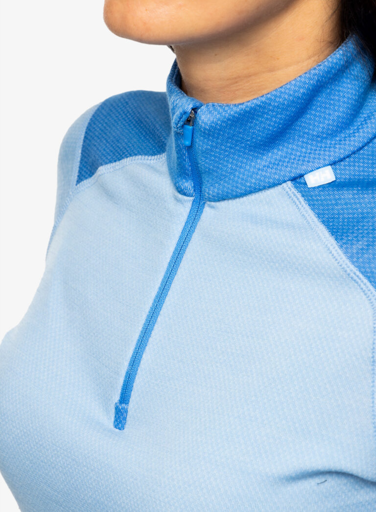 Bluza de corp femei Helly Hansen LIFA Merino Midweight 1/2 Zip - bright blue - imagine 6