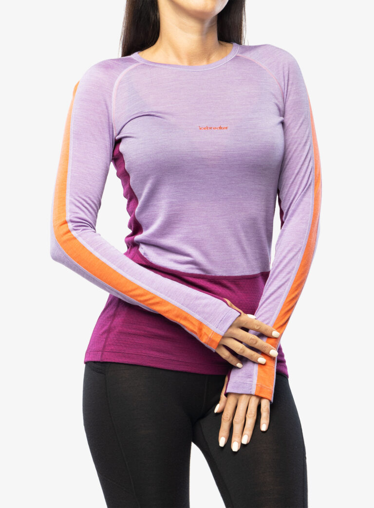 Cumpăra Bluza de corp femei Icebreaker 125 ZoneKnit LS Crewe - purple