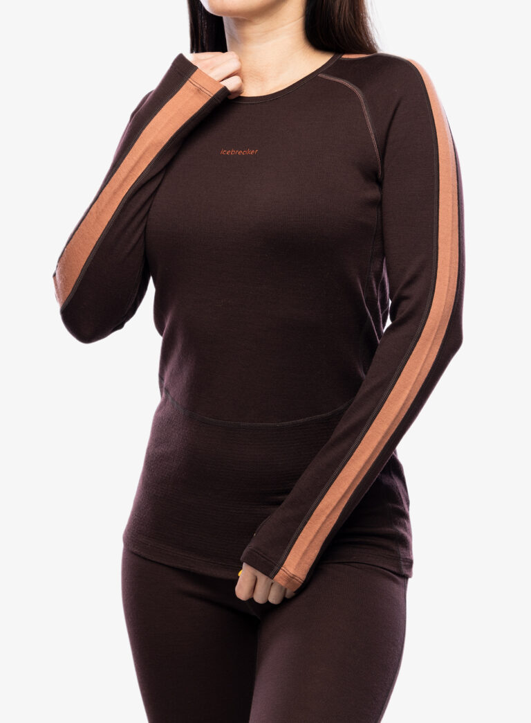 Cumpăra Bluza de corp femei Icebreaker 260 ZoneKnit LS Crewe - bittersweet/cedar wood/cb