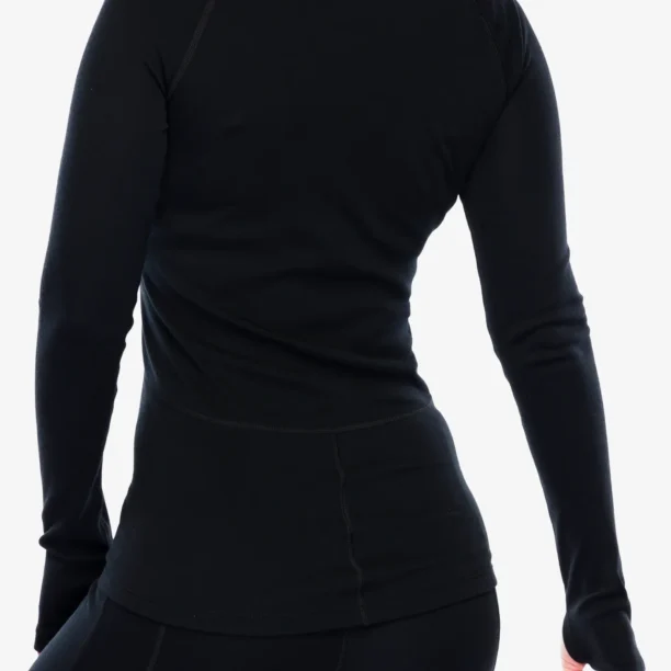 Bluza de corp femei Icebreaker 300 Merino Fine Polar LS Roll Neck - black preţ