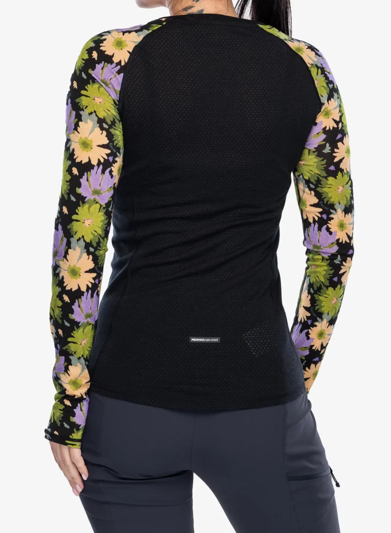 Bluza de corp femei Mons Royale Bella Tech LS - alpine bloom/black preţ