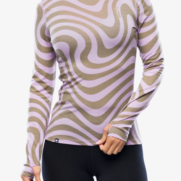 Cumpăra Bluza de corp femei Mons Royale Cascade Mock Neck LS - blazing trails