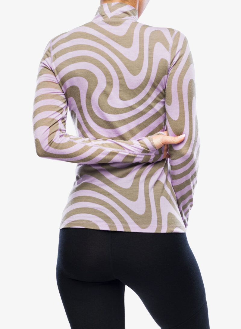 Preţ Bluza de corp femei Mons Royale Cascade Mock Neck LS - blazing trails