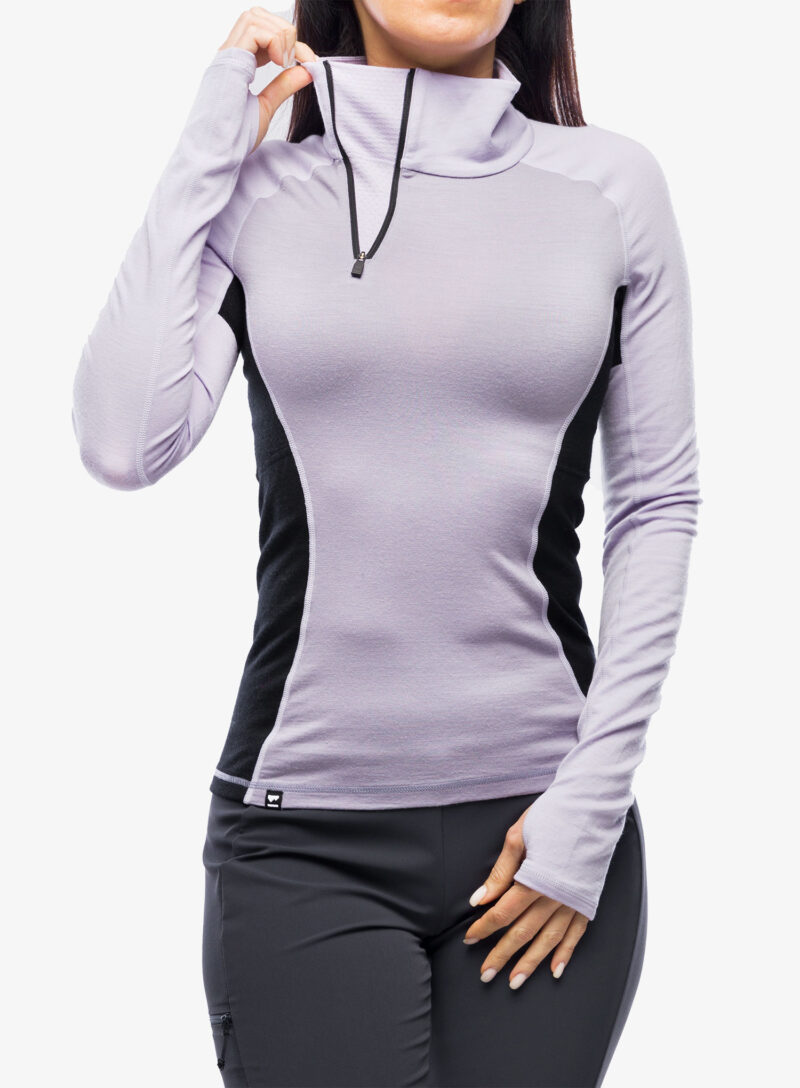 Cumpăra Bluza de corp femei Mons Royale Olympus Half Zip - thistle cloud