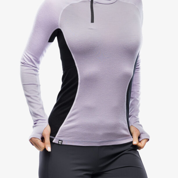 Bluza de corp femei Mons Royale Olympus Half Zip - thistle cloud