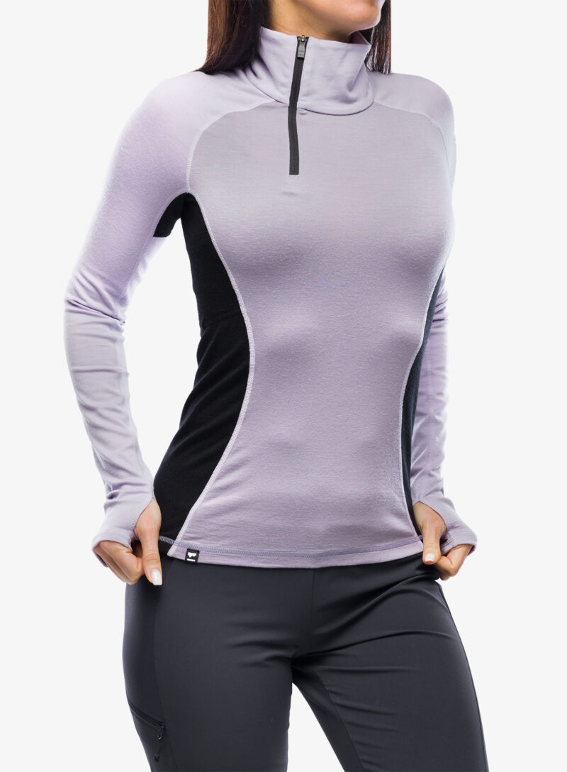 Bluza de corp femei Mons Royale Olympus Half Zip - thistle cloud