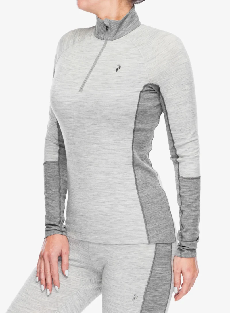 Cumpăra Bluza de corp femei Peak Performance Magic Half Zip - med grey melange