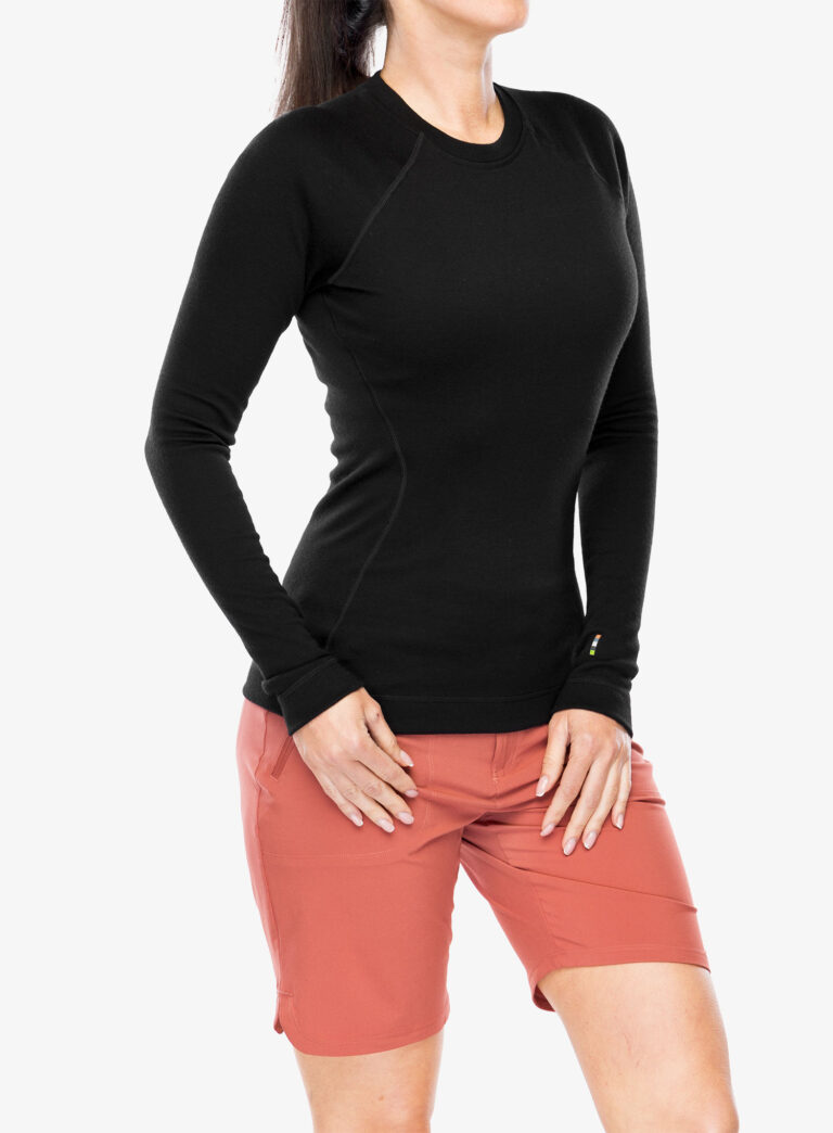 Preţ Bluza de corp femei SmartWool Merino 250 Baselayer Crew - black