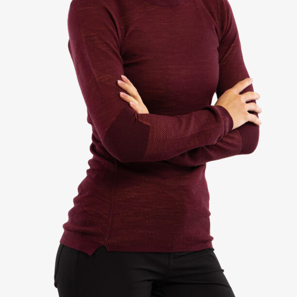 Cumpăra Bluza de corp femei Smartwool Intraknit Merino Crew - black cherry