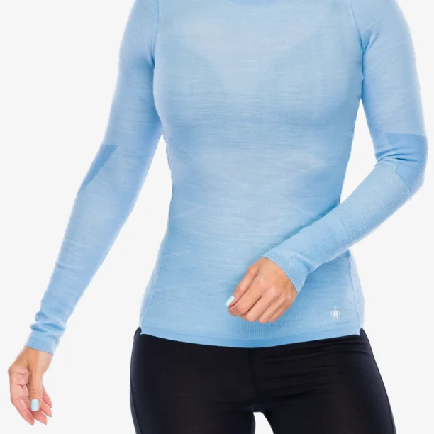 Bluza de corp femei Smartwool Intraknit Thermal Merino BL Crew - serene blue/white