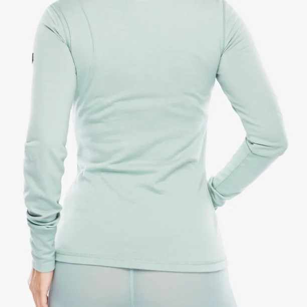 Bluza de corp femei Super.natural Arctic230 Zip 1/4 - light jade preţ