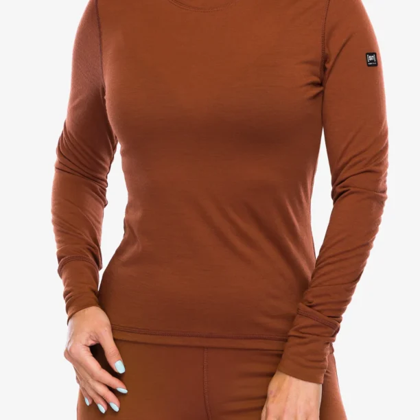 Bluza de corp femei Super.natural Tundra175 Ls - horn brown