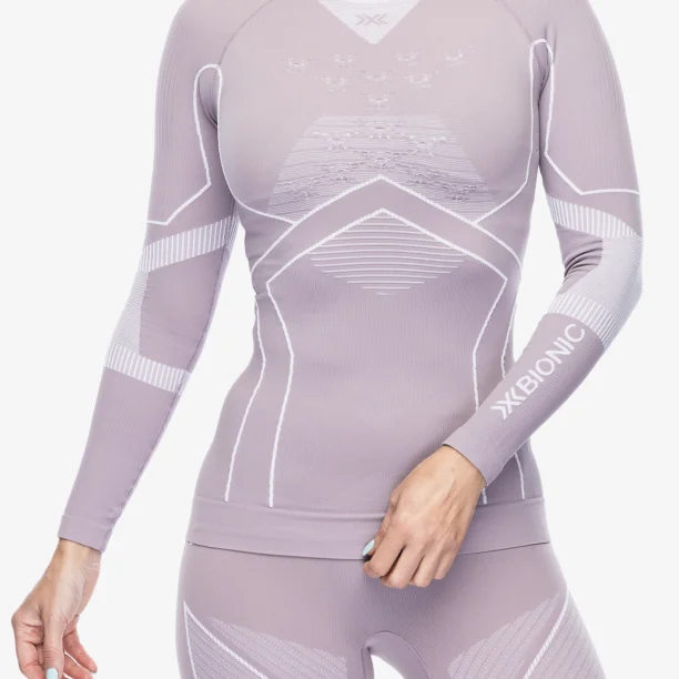 Bluza de corp femei X-Bionic Energy Accumulator Light Shirt LS - lavender/arctic white