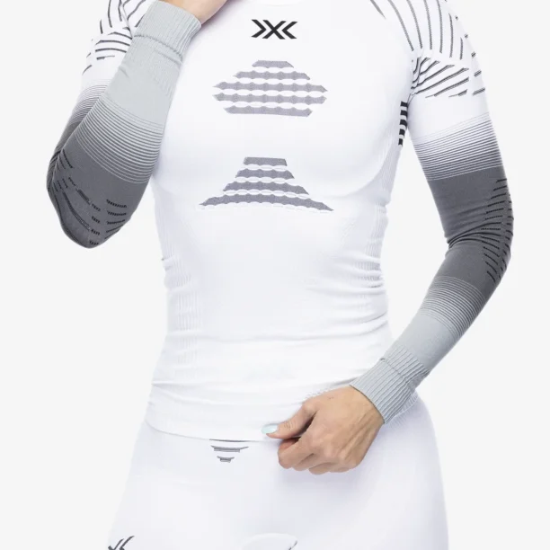 Bluza de corp femei X-Bionic Invent Fx Shirt LS - x white/grey/light grey