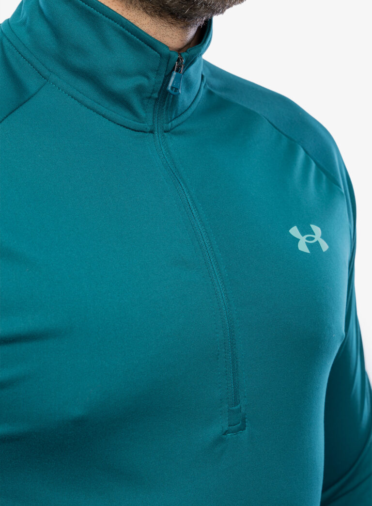 Bluza uscare rapida Under Armour Tech 2.0 1/2 Zip Long Sleeve - hydro teal/radial turquoise - imagine 6