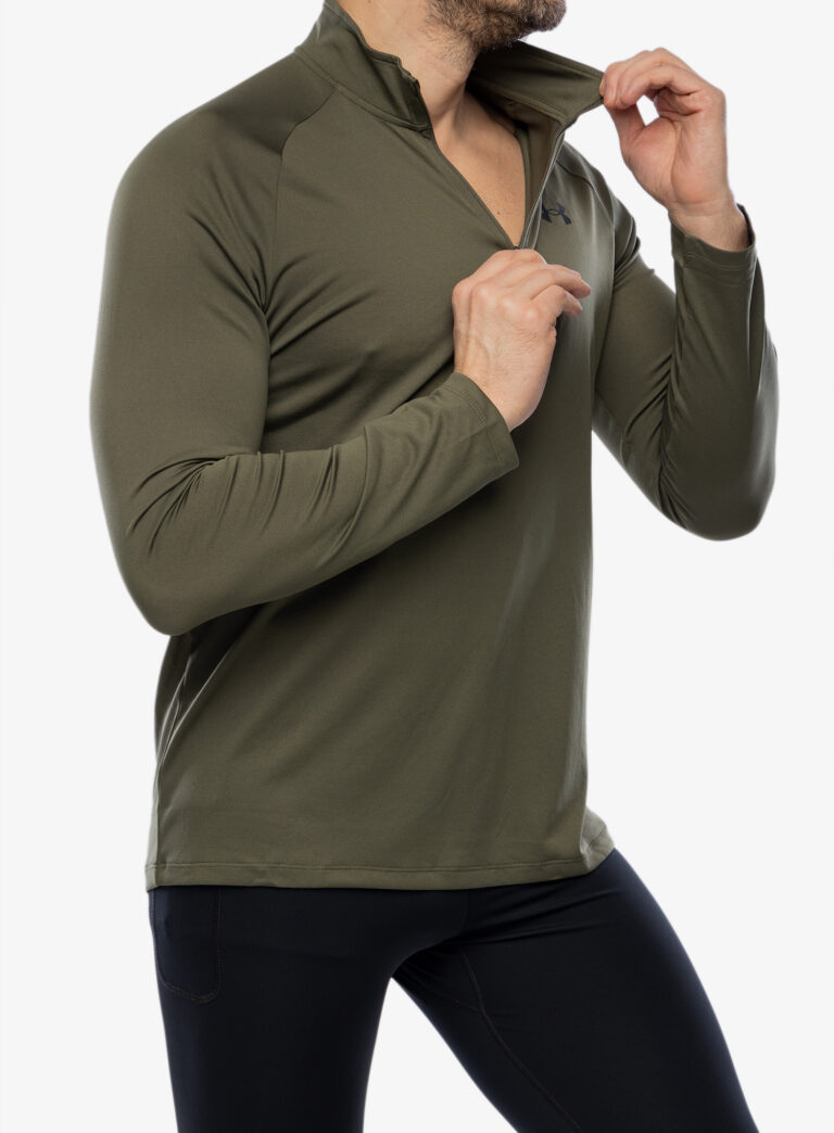 Cumpăra Bluza uscare rapida Under Armour Tech 2.0 1/2 Zip Long Sleeve - marine od green/black