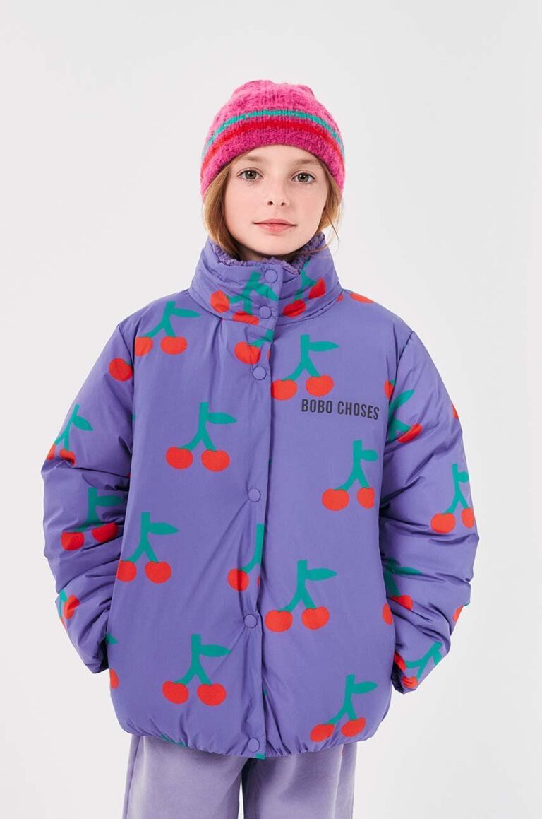 Bobo Choses geaca copii Cherry culoarea violet