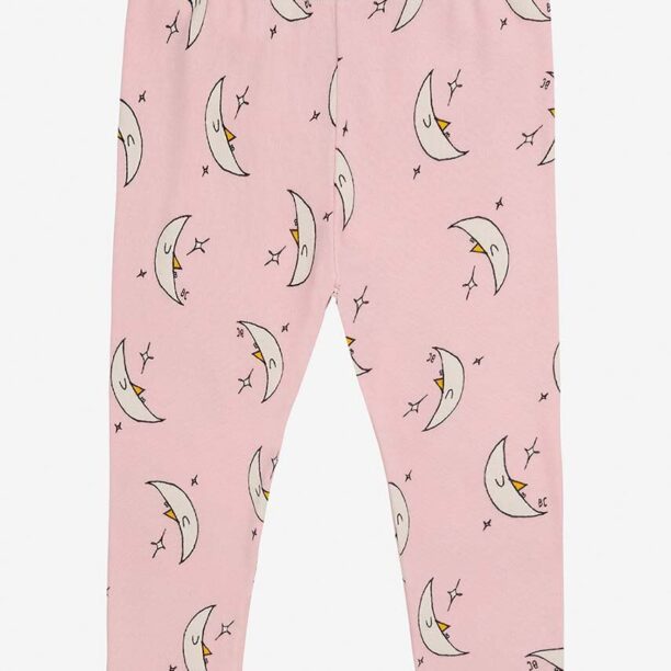 Bobo Choses leggins bebe Beneath The Moon culoarea roz