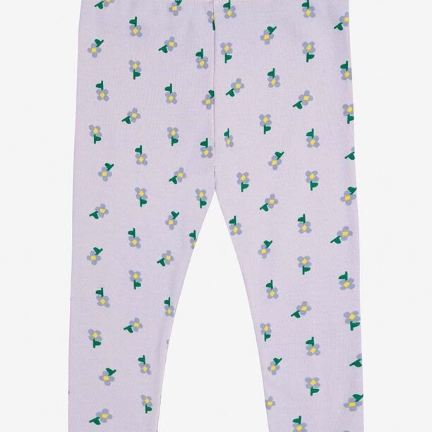 Bobo Choses leggins bebe Pansy Flower culoarea violet