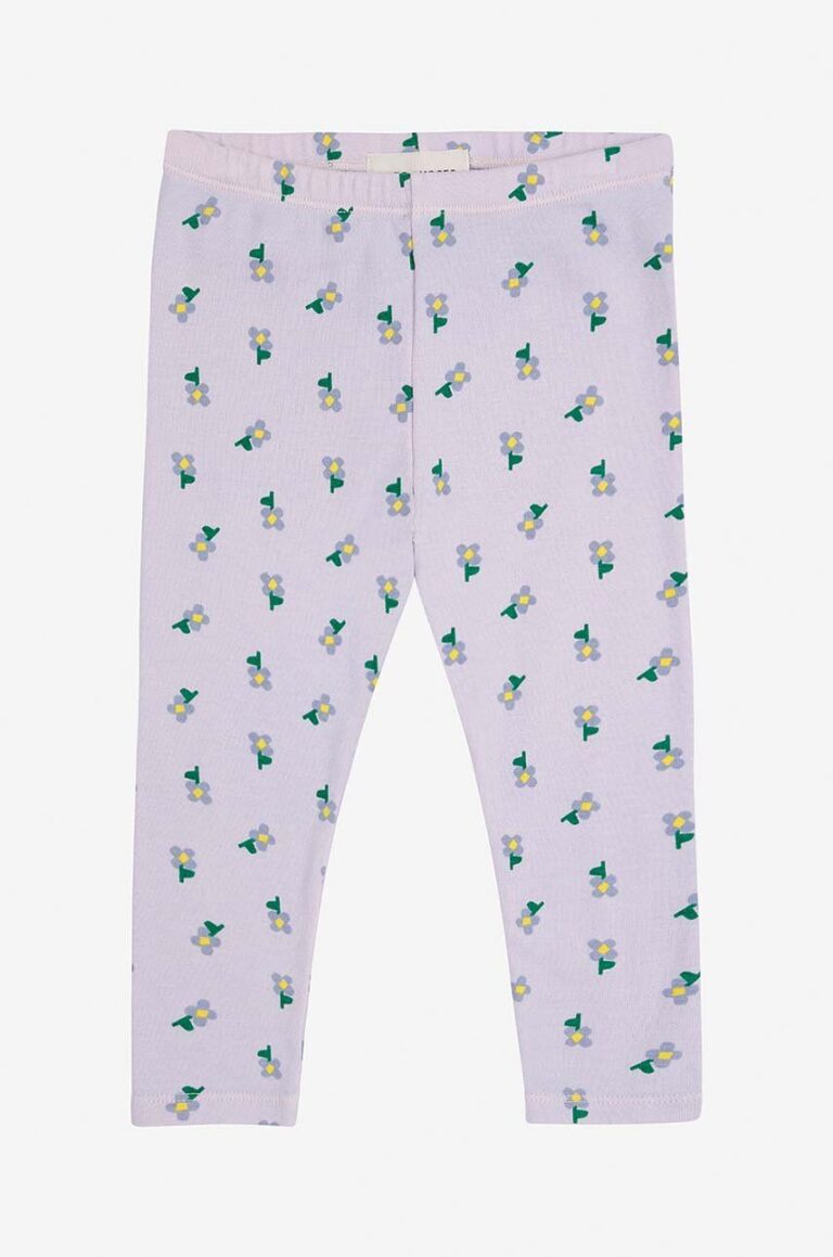 Bobo Choses leggins bebe Pansy Flower culoarea violet