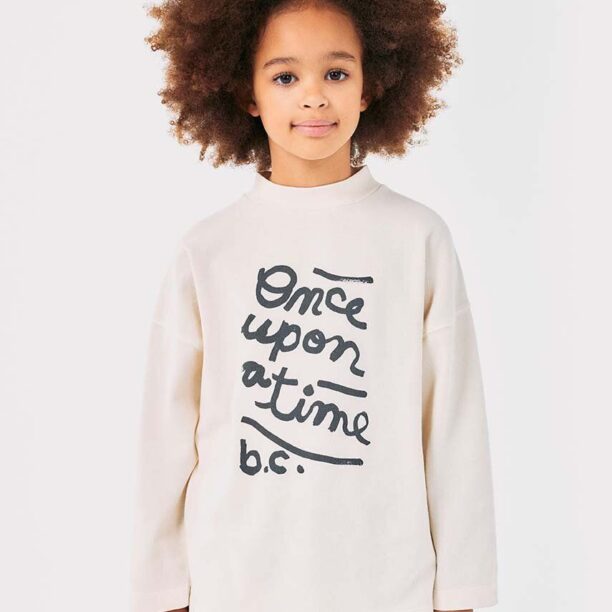 Bobo Choses longsleeve din bumbac pentru copii Once Upon A Time culoarea bej