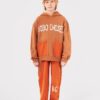 Bobo Choses pantaloni de trening din bumbac pentru copii culoarea portocaliu