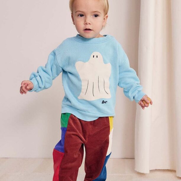 Bobo Choses pantaloni de trening pentru bebeluși culoarea maro