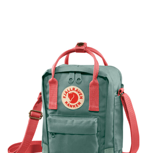 Original Borsetă Fjallraven Kanken Sling - frost green/peach pink