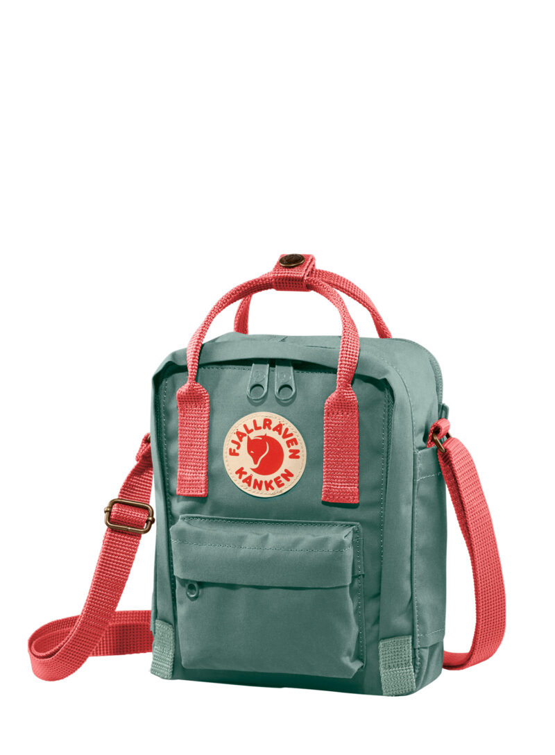 Original Borsetă Fjallraven Kanken Sling - frost green/peach pink