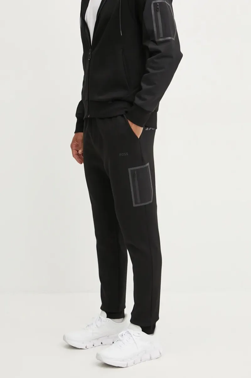 Boss Green pantaloni de trening culoarea negru