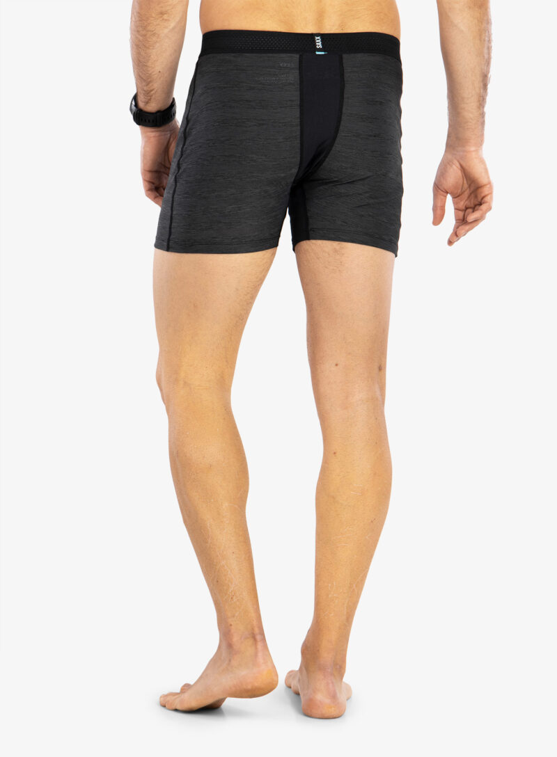 Boxeri Saxx Hot Shot Boxer Brief Fly - black heather preţ